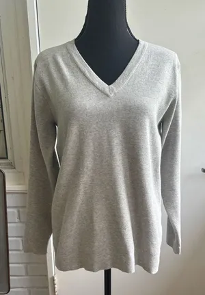 Peter Millar Gray Cotton Blend‎ Sweater medium winter holiday workwear thumbnail 1