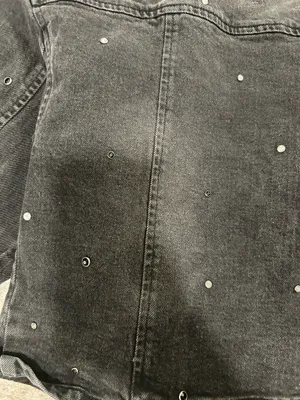 Habitual (Nuuly/Anthropologie) Black Denim Studded Cropped Jacket thumbnail 4