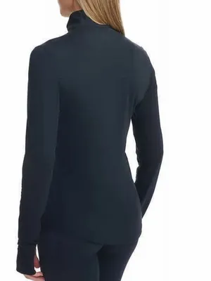 Paradox Women's Black Merino Blend Top Size Medium Long Sleeve With Thumbholes thumbnail 6