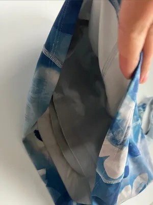 Old Navy Light Blue Floral Active Powersoft Top with Light Chest Support Go-Dry thumbnail 5