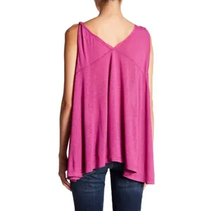 Free People New Vibes Tank Top Pink Small S Lightweight Embellished Boho NWT thumbnail 8