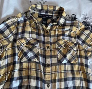 Polly & Esther Y2K plaid button-up flannel shirt thumbnail 7
