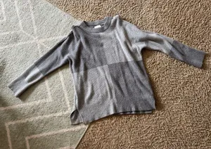 Abercrombie & Fitch Two-Tone Gray Crewneck Sweater thumbnail 1