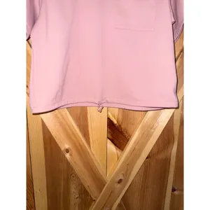 Columbia Granite Point Knit Short Sleeve Top Eraser Pink Cropped Grid Active L thumbnail 6
