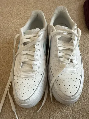 Nike Women's Court Vision Alta Leather 'White/Blue' Women Size 9 thumbnail 2