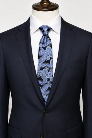 Tie Robert Talbott Nordstrom Best Of Class Silk Blue Abstract 58" 3.75" thumbnail 3