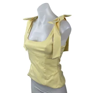Zara Women's Yellow Knot Bot Strap Sleeveless Cami Camisole Tank Top Size XS thumbnail 2