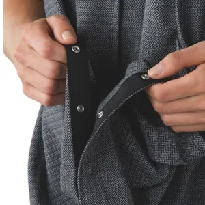 Lululemon Vinyasa Heathered Black Herringbone Scarf Rulu thumbnail 4