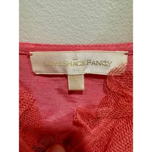 LoveShackFancy Zorina Pink Passion Tulle Ruffle Mini Dress Size 4 thumbnail 4