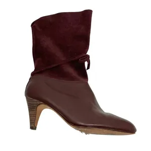 Ted Baker Maroon Suede‎ and Leather Slouchy Twla Boots Size US 6 thumbnail 4