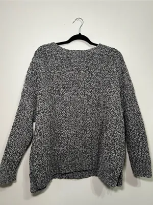 American Eagle Outfitters Gray Marled Crewneck Sweater thumbnail 3