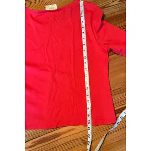 Maeve by Anthropologie Top Cropped Size Large Red Fitted Bell‎ Sleeve Party Boho thumbnail 9