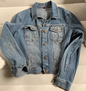 Denim Jacket With Button Front And Sleeves. thumbnail 6