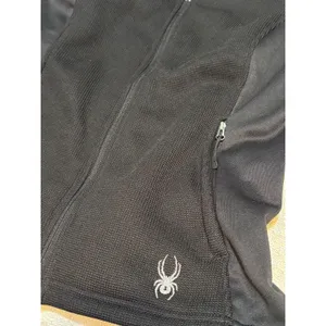Spyder Black Textured Knit Full Zip Hooded Jacket Small Petite thumbnail 4