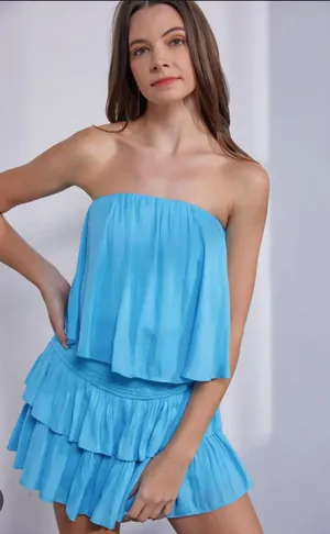 Lily Rain Dress Blue thumbnail 1