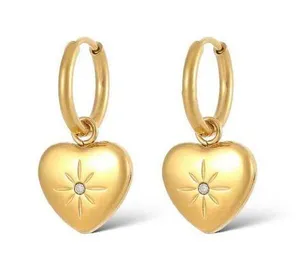 Love Heart Dangle Drop Earrings for Women thumbnail 4
