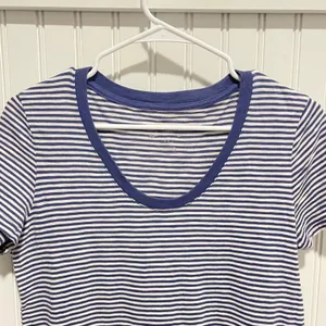 Universal Thread T-Shirt Dress Women S Blue Nautical Striped Cotton Mini Casual thumbnail 3