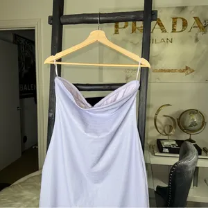 Naked Wardrobe 1X Lavender Croc Embossed Strapless Faux Leather Mini Dress thumbnail 3
