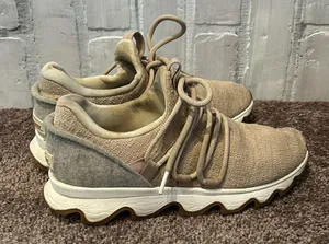 Sorel kinetic lace casual sneakers in tan thumbnail 6