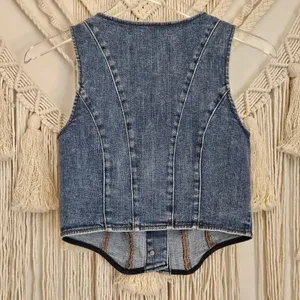 Idyllwind Miranda Lambert Denim Corset Vest Medium Wash Blue XS Button Front thumbnail 8