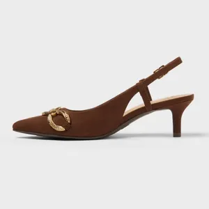 A New Day Tabitha Oversized Chain Sling Back Heels with Memory Foam Insole thumbnail 2