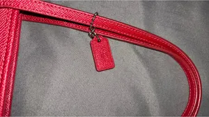 Red Leather Coach Bag thumbnail 4