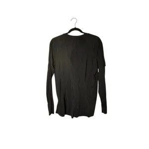 ATHLETA L Black Long Sleeve 1/4 Zip Up Shirt Tee T-shirt Activewear Top Wicking thumbnail 6