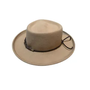 Vintage Coldwater Creek Womens One Size Light Brown Hat Braided Beaded 100% Wool thumbnail 4