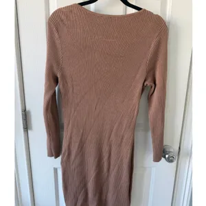 Abercrombie & Fitch XLP Ribbed Sweater Dress‎ Brown Long Sleeve Scoop Bodycon thumbnail 4