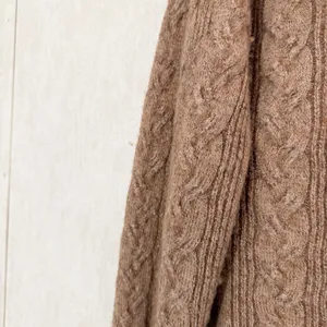 J. Crew Women’s Cable Knit Sweater Wool Alpaca Blend Soft Yarn in Brown S thumbnail 10