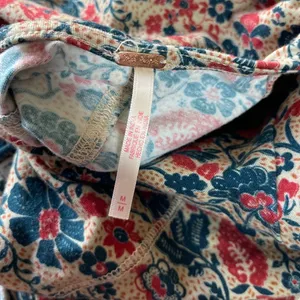 Free People Melanie Long Sleeve Top Floral Long Sleeve Ruffle Crop Back Cross M thumbnail 8