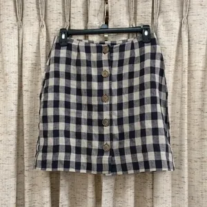 Button Down Plaid Skirt thumbnail 1