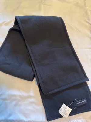 Lands' End Men's Charcoal Fleece Scarf thumbnail 1