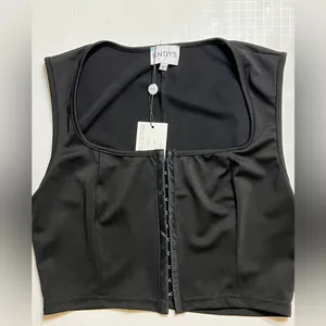 NWT SNDYS x REVOLVE Matching Capri Top in Black, size M thumbnail 5