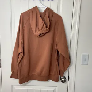 EUC Primark women’s brown embroidered pullover fleece‎ hood sweatshirt oversized thumbnail 8