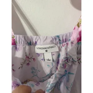 LoveShackFancy x Target Jeanne Tiered Dress 100% Cotton Tie Strap Babydoll Small thumbnail 7