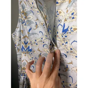 Tuckernuck Blue White Floral Shirt Dress Sleeveless Preppy‎ Resort M thumbnail 8