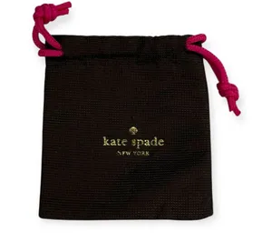 new Kate Spade KSNY  Dainty Jewelry Drawstring Pouch Dustbag  Brown + Pink  thumbnail 1