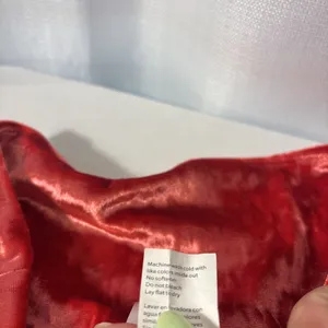 Fabletics High Waisted 2XL Strawberry Red Crushed Velour‎ Crossover Leggings Y2K thumbnail 5