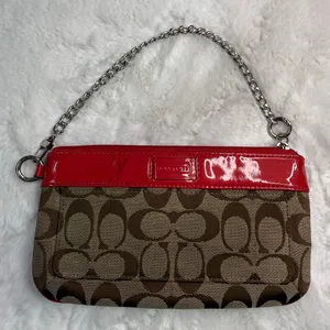 COACH Canvas Signature Wristlet with Card Slots thumbnail 1