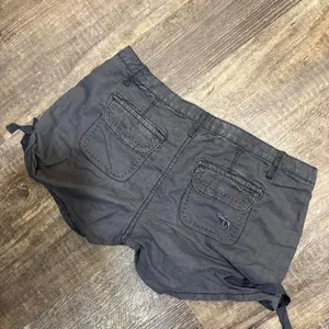 Y2K Abercrombie & Fitch Charcoal Tie Side‎ Utility Shorts Size 14 thumbnail 4