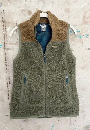 LL Bean Mountain Pile Fleece Vest Colorblock thumbnail 1
