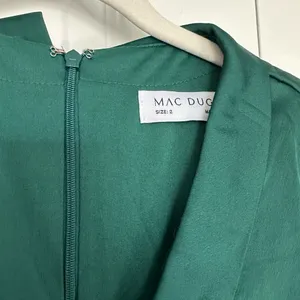 Mac Duggal Deep‎ Emerald Green Split Bishop Sleeve Slit V-Neck Maxi Dress NWT 2 thumbnail 9