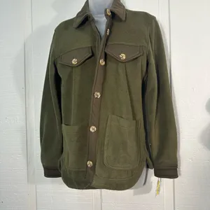 Blank NYC Green Fleece Long Sleeve Button Down Jacket Size XS NWT thumbnail 4