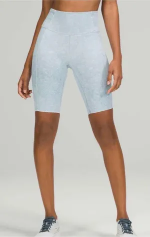 Lululemon Fast and Free Short 10” City Grot White Blue Fog thumbnail 1