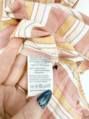 Madewell Rainbow‎ Stripe 2 Piece Pajama Set Women's XL Cozy Lounge thumbnail 6