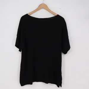 Unbranded Knit Top Women's M Short Sleeve Black Relaxed Fit Excellent thumbnail 3