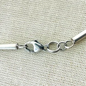 Coach Sterling Silver Pink Enamel Butterfly Necklace Red Leather Cord thumbnail 6