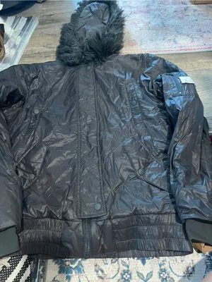 Aerie faux fur trim puffer jacket thumbnail 4