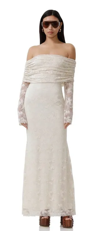 AFRM by Anthropologie Plus,Thelma Lace Ivory Dress,Size 1X,NWT thumbnail 1